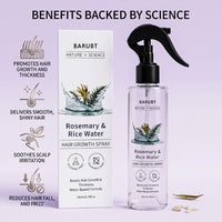 Rosemary & Rice Water Hair Growth Spray, Natural Anti Hair Loss Treatment, 200ml